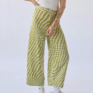 Urban Outfitters UO Olympia Print Pant Green